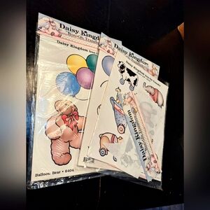 Lot of 3 vintage Daisy Kingdom iron transfers,  1989, 1990